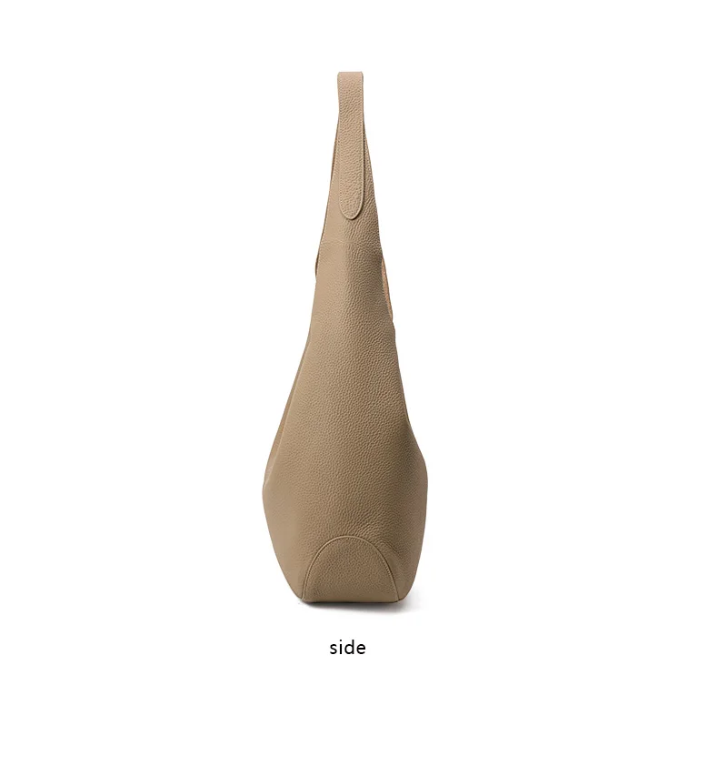 Aidrani Damen-Unterarm-Schultertasche aus echtem Rindsleder mit Lychee-Muster, Aufbewahrungstasche, leicht für Reisen – Detail 10