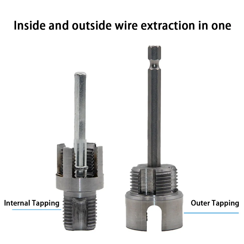 

Pipe Thread Cutting Tool,Integrated Internal & External Pipe Threading Tool,Electric Drill Compatible PVC Pipe Threader Kit