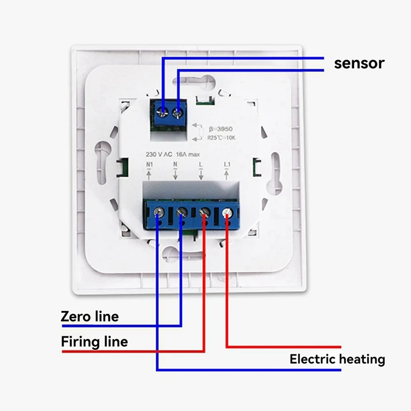 Imagem -05 - Controlador de Temperatura para Piso Aquecimento Quarto Termostato 220v 16a Mk05