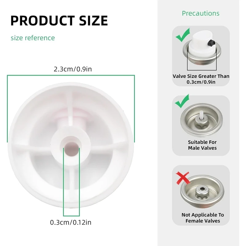 ABRW 24PCS Spray Paint Caps Nozzles Set Adapter for Male Cans Spray Can Nozzle Kit Artist-Grade Spray-Control