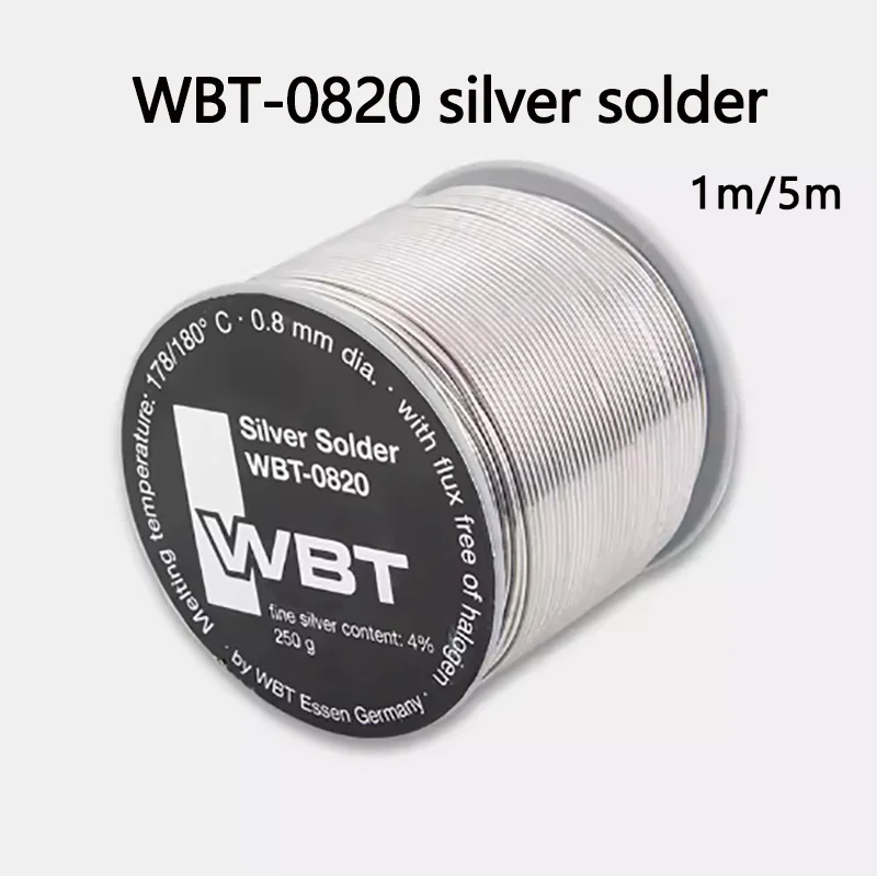 

WBT-0820 0.8mm silver containing 4% fever sound soldering wire solder wire