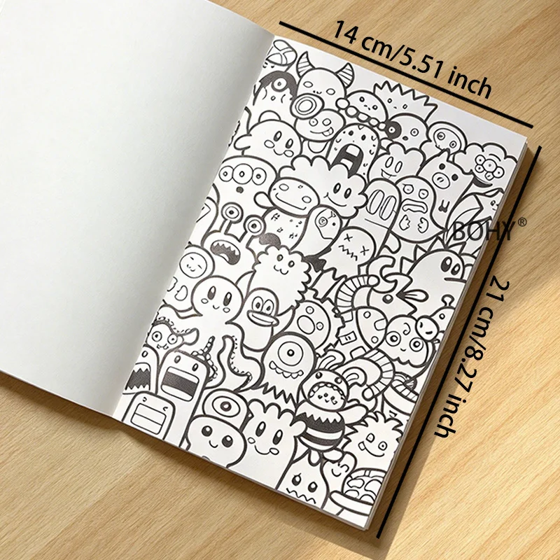 1 Immersive Sketching and Coloring Drawing Book, 22 Pages, Adult Hand Drawn Stress Relief, Amateur Painting Enthusiasts Practice