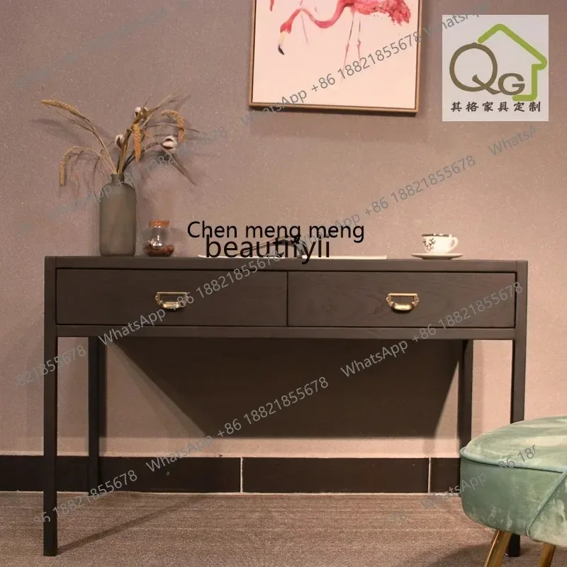 A   R Cxh modern expression home with furniture black matte retro writing desk dressing table R