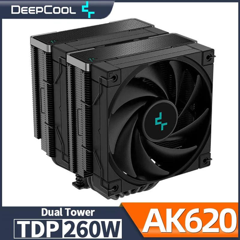 

DeepCool AK620 Twin Towers CPU Air Cooler 6 Heatpipes White Dual Cooling Fans Radiator For LGA1700 2011-v3 115X 1200 AMD AM4 AM5