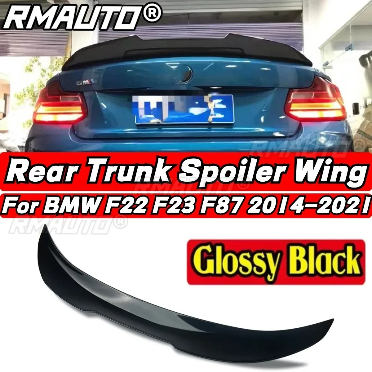 For BMW 2 Series F22 F87 M2 2014-2021 M240i 218i 220i Rear Spoiler Wing PSM Style Car Rear Trunk Spoiler Car Accessories