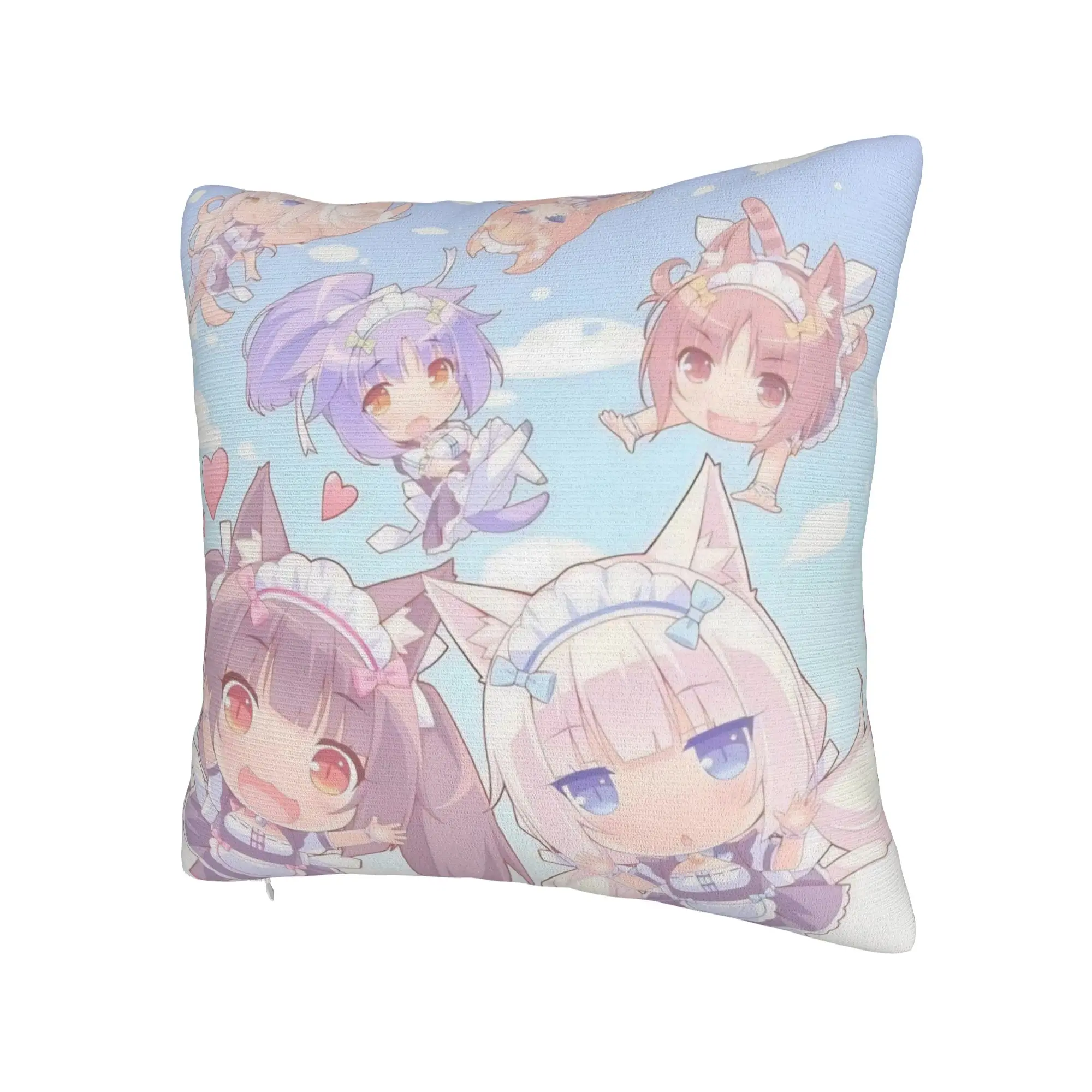 Anime N-Nekopara Pillowcase Merch Printing Cushion Cover Gift  Pillow Case Cover Home Multiple Sizes