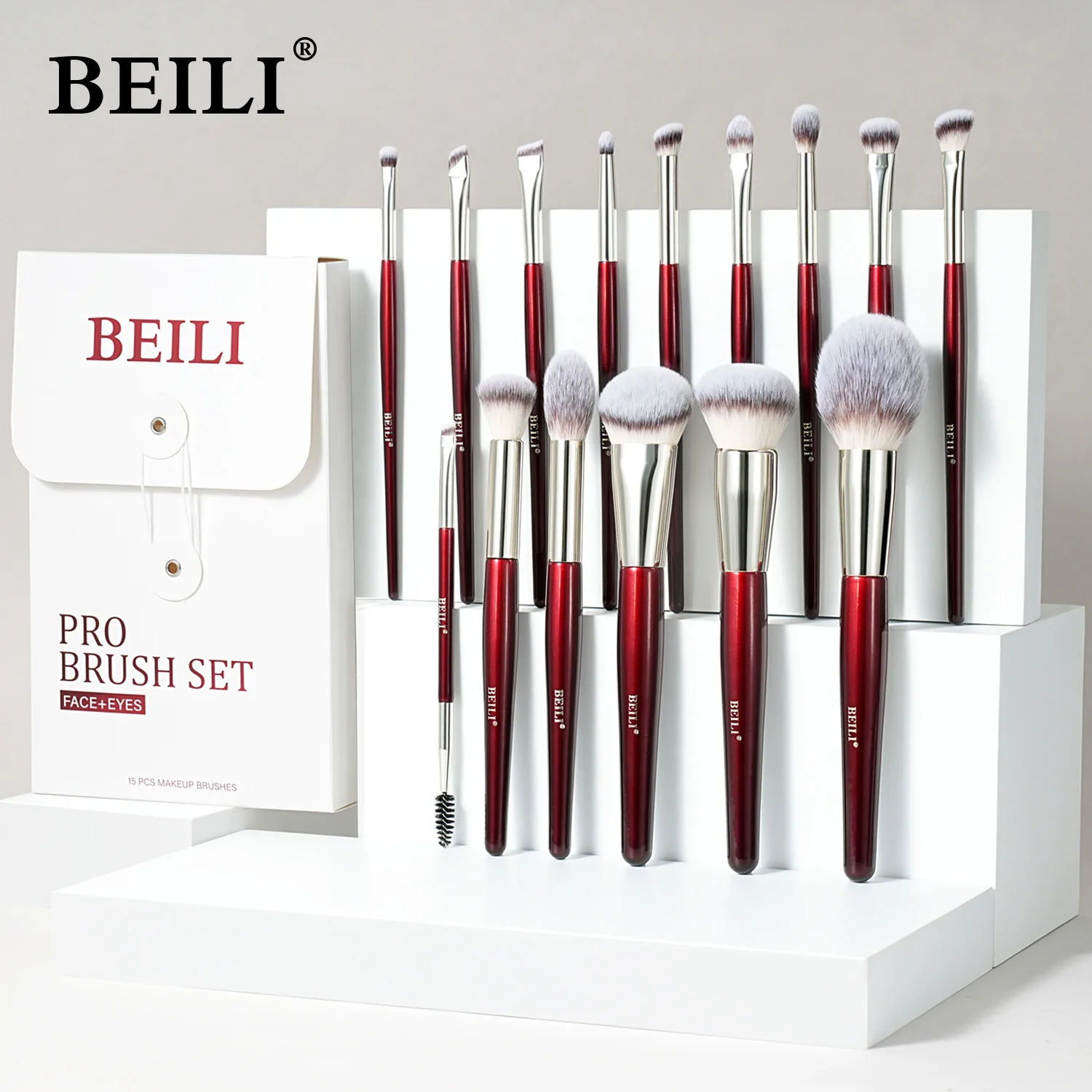 

BEILI Soft 8/9/15/30Pcs Makeup Brushes Suitable for Foundation Powder Concealer Eyeshadow Eyebrow Eyelashes Eyeliner Brush Set