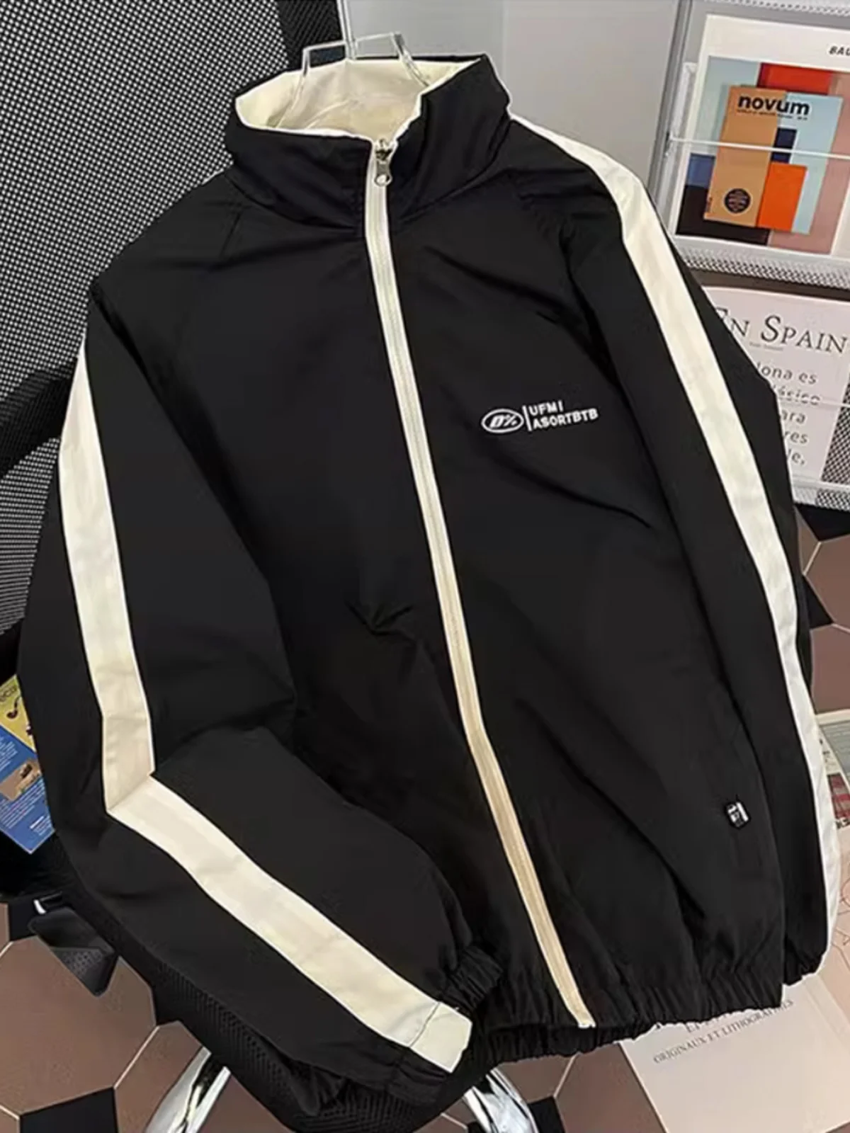 

Хлопковая парка ex Thiened, ветровка, джет, воротник-стойка на молнии, весна-осень-зима, носимое уличное пальто для пар