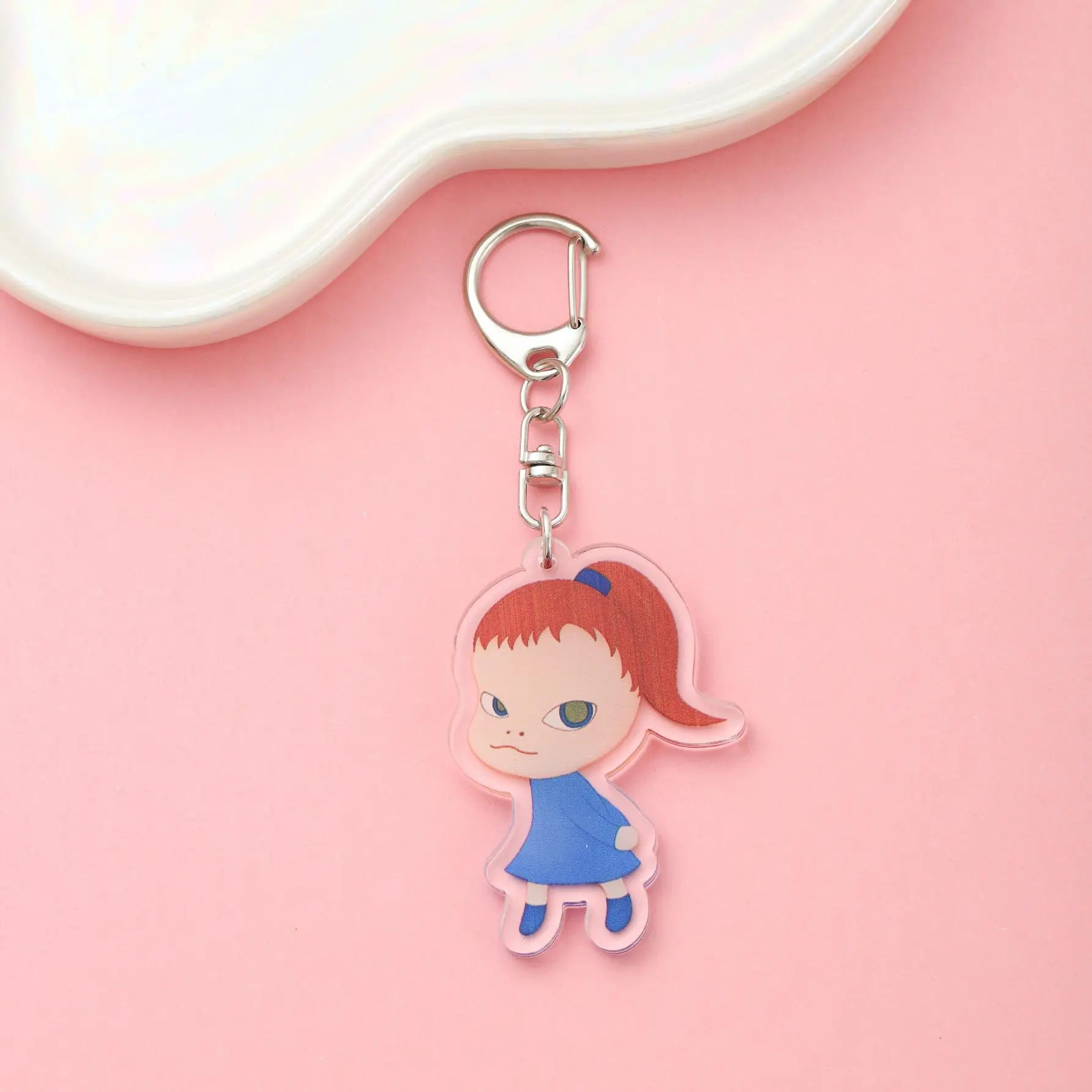 Anime Yoshitomo Nara Acrylic Car Keychain Accessories Bag Charm Cute Cartoon Backpack Pendant Keyring Creative Friends Gifts