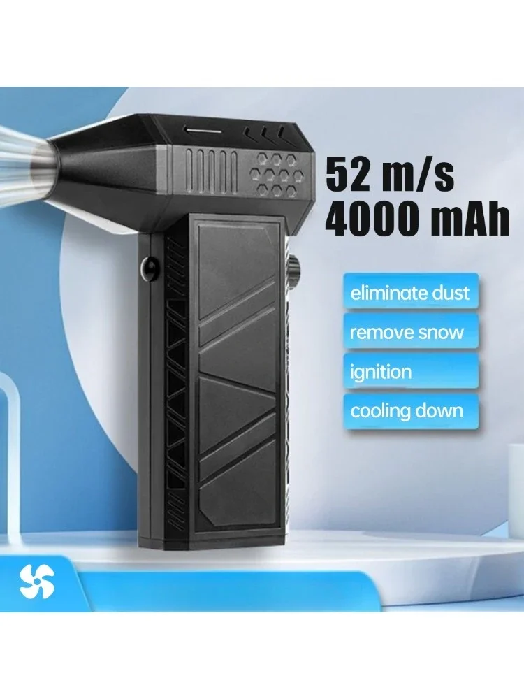 Handheld X6 Jet Fan 130,000RPM Wind Speed 52m/s Brushless Motor Ducted Turbofan High Power Duct Fan Dust Blower Cleaning Tool