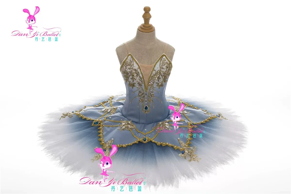 Professional female high-end tutu plate skirt female Bluebird adult children's ballet costume competition costume customized