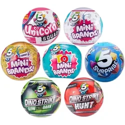 Mini Surprise Ball Mystery Capsule Brinquedos, Real Miniatura Collectibles Toy, Marcas Colecionáveis, 5