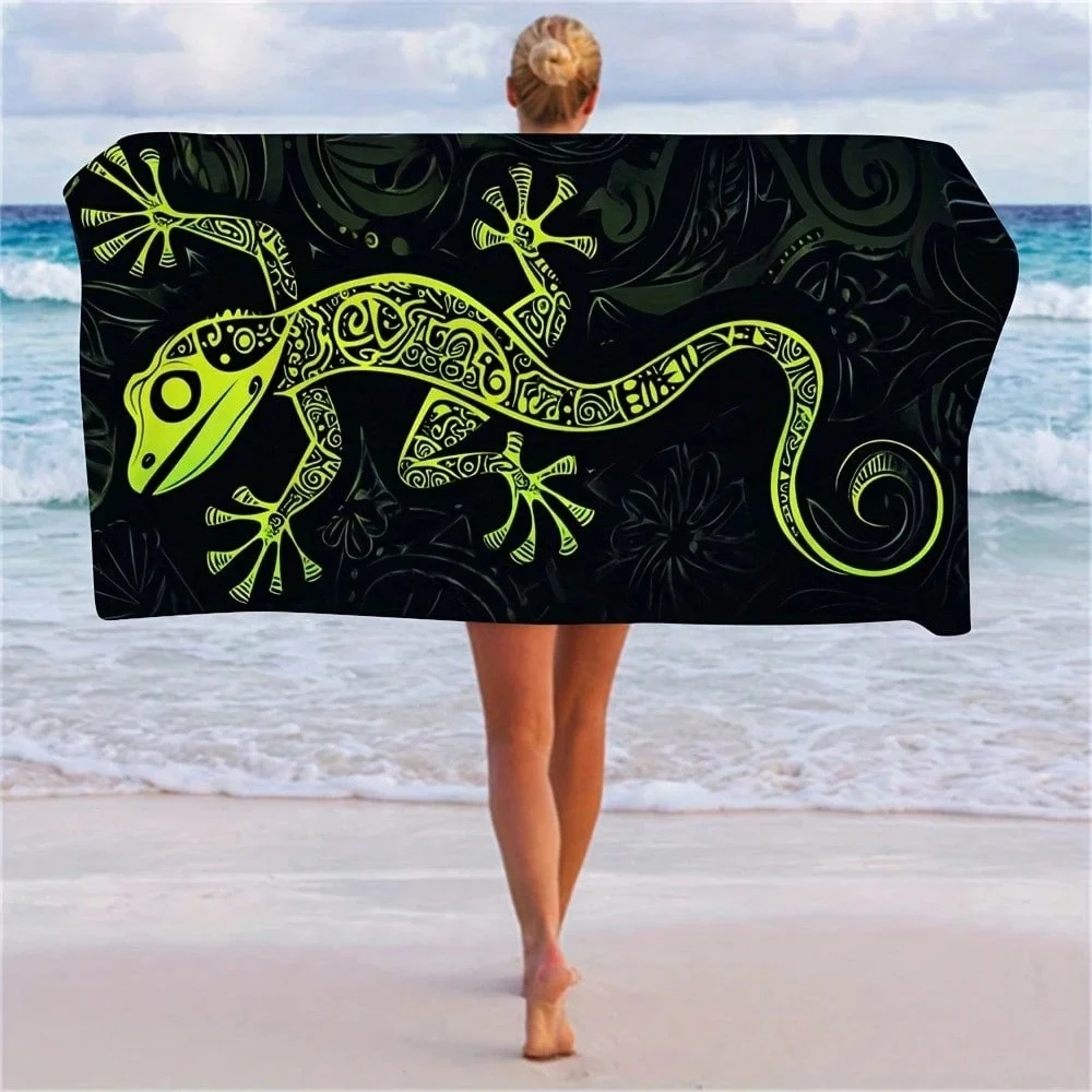 Ice Cream Cone Beach Towel Sweet Treat Print Blue Sky Background Fun Design For Poolside Relaxation Or Sunbathing Session