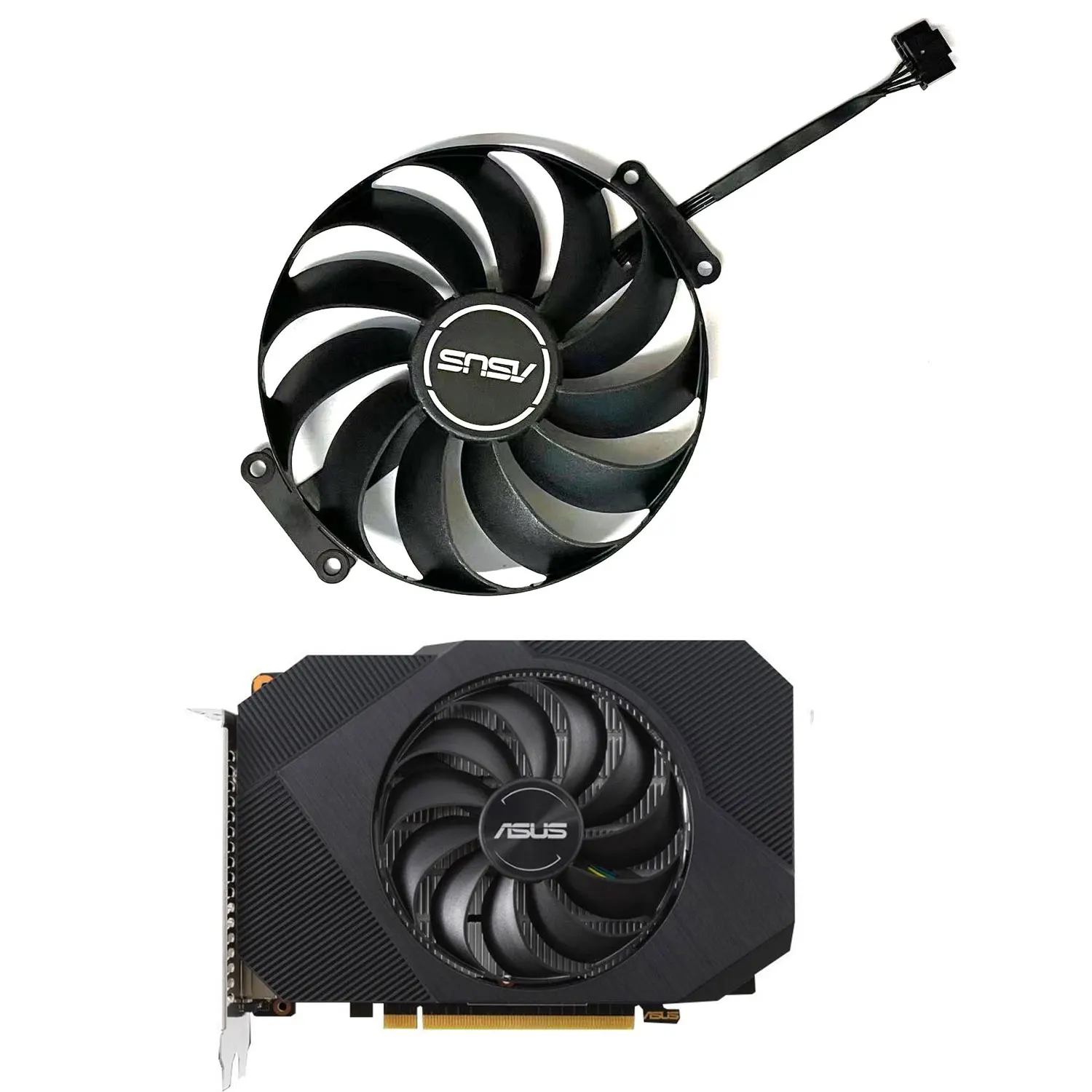 Fabrycznie nowy wentylator 91MM 6PIN FDC10U12D9-C DC 12V 0.45A GTX 1650 GPU do karty graficznej ASUS GeForce GTX1650 GDDR6 4GB PHOENIX OC