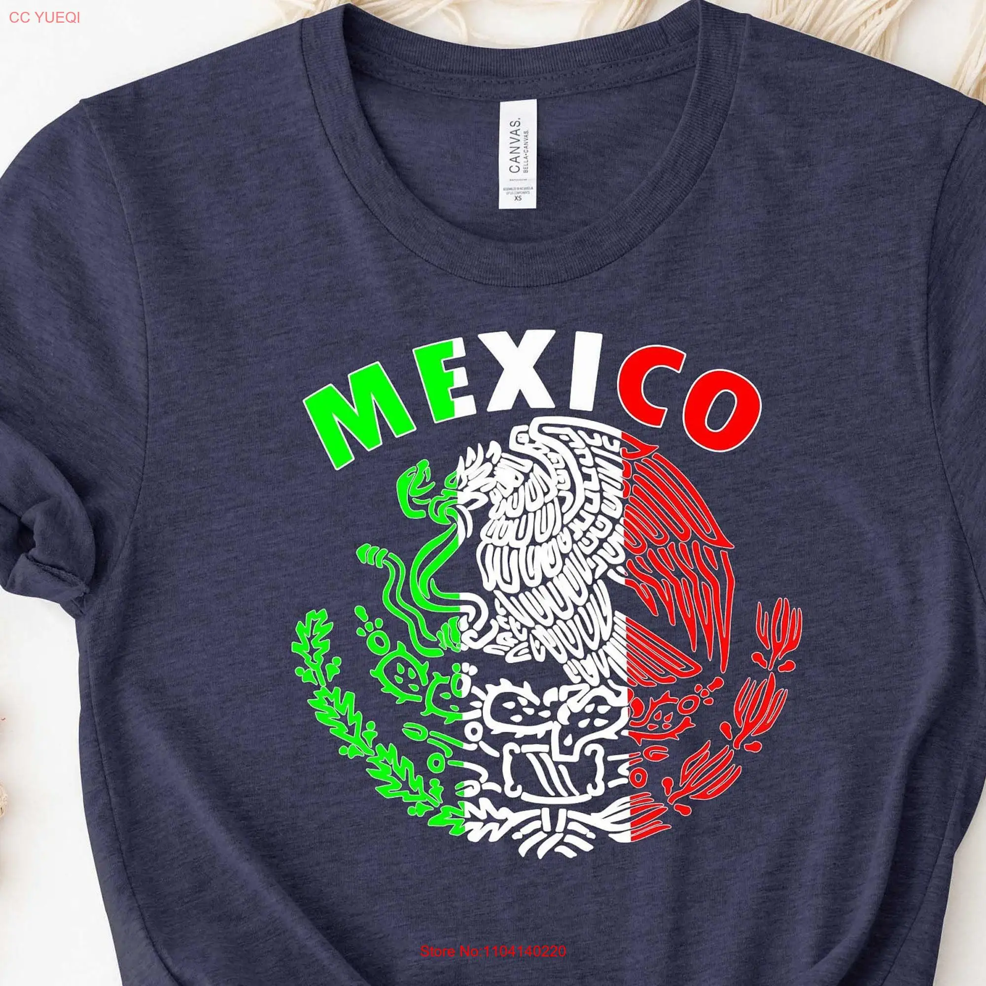 Mexico T Shirt Flag Mexican Eagle Coat Of Arms Escudo Cinco De Mayo 5 May Joy long or short sleeves