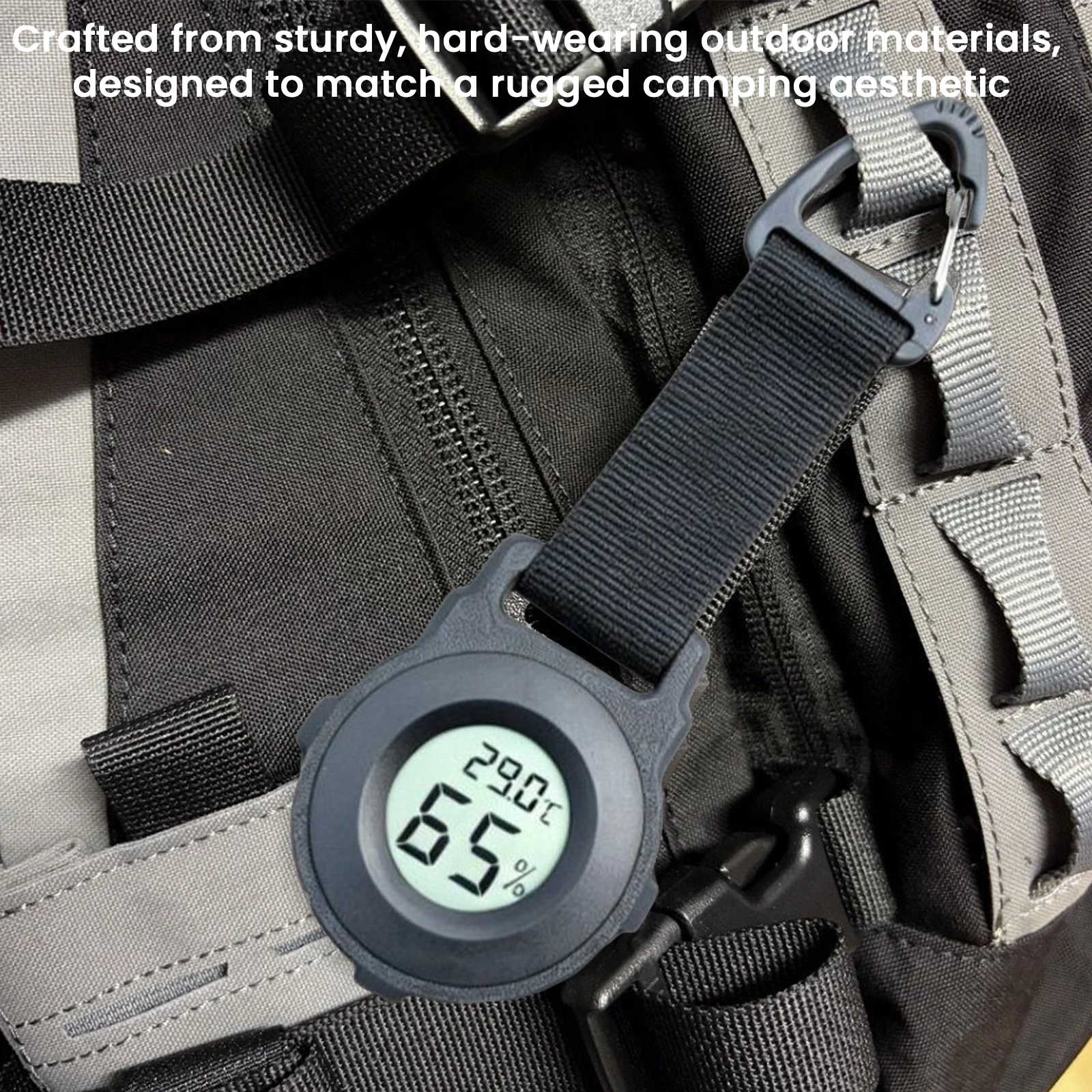 Temperature Humidity Meter with LCD Screen Digital Hygrometer Temperature Humidity Monitor for Climbing Hiking Outdoor