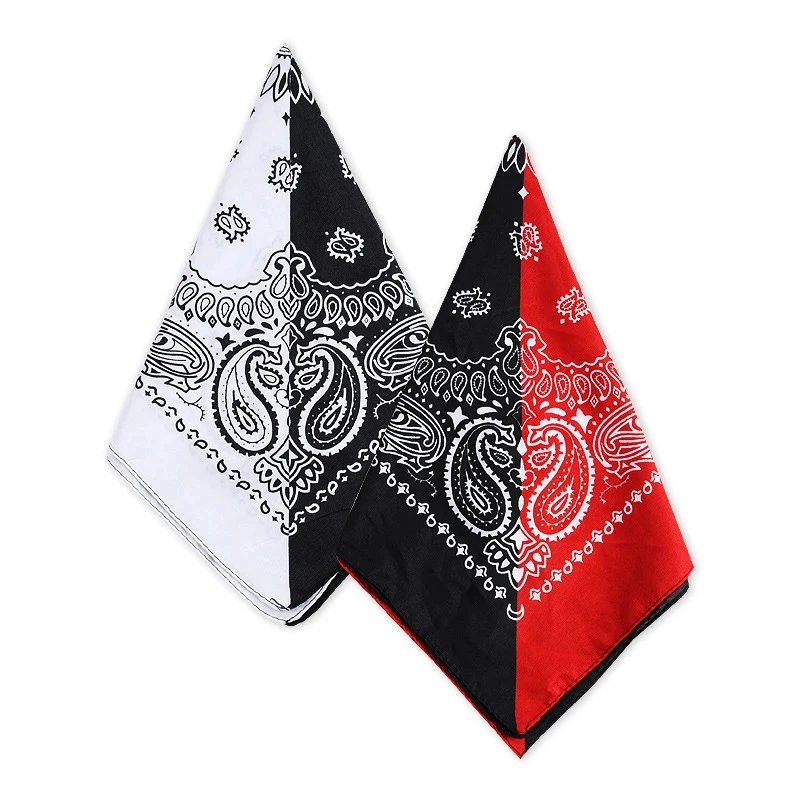 Bandana con estampado de Hip Hop para hombre y mujer, banda para el pelo, muñequera, bufandas para el pelo, accesorios para el cabello de alta calidad