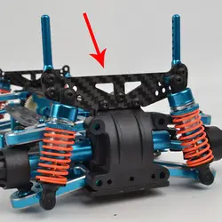 Ze stopu aluminium z włókna węglowego RC Body Posts Mount & Shock Tower amortyzator z przodu tył uniwersalny do Tamiya TT01 1/10 RC akcesoria samochodowe