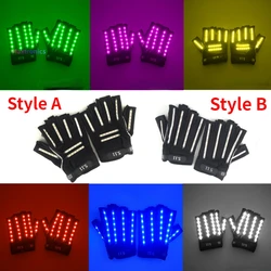 Guanti LED Cosplay 6 colori rosso/blu/bianco/giallo/rosa/verde per oggetti di scena luminescenza per feste DJ maschili e femminili