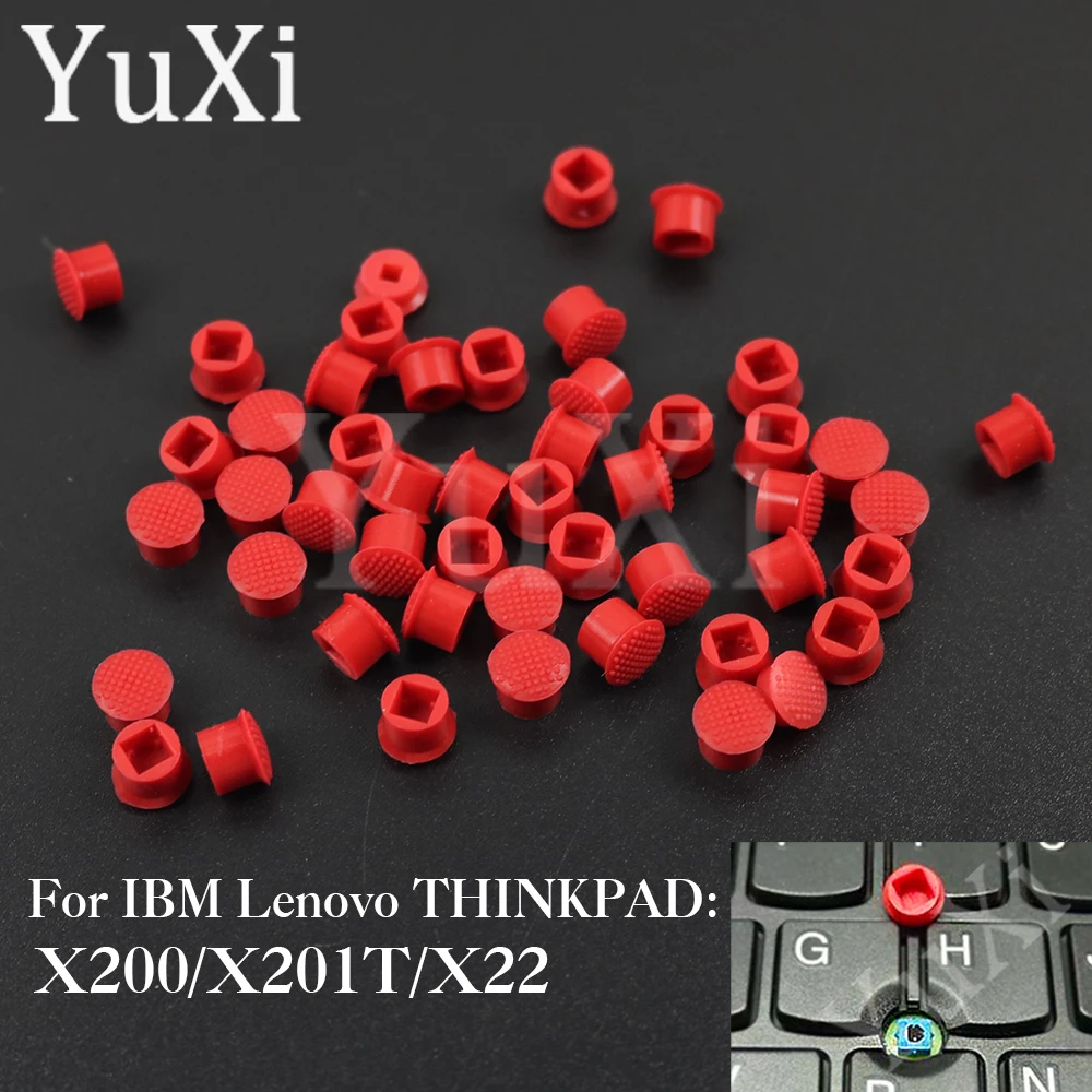 10Pcs Mouse Laptop Pointer TrackPoint Cap for Lenovo IBM Thinkpad X200 X201T X22 DELL HP Elitebook 4x4 mm Red Rubber Button Cap