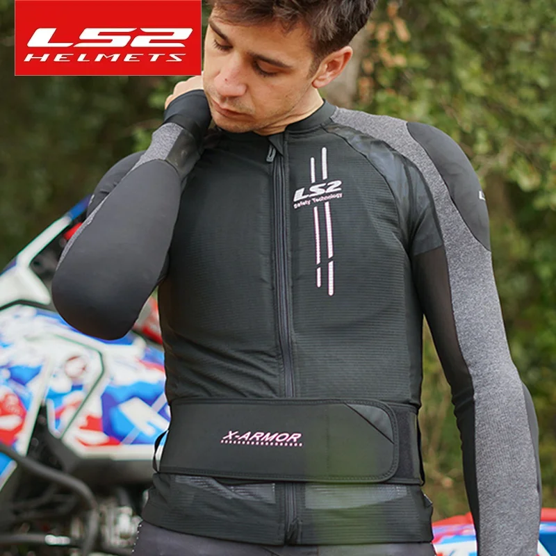 

LS2 X-ARMOR Мотоциклетная броня Одежда для верховой езды Для всесезонных мужчин и женщин Мягкая броня Защита CE MJ141 Устойчивая куртка