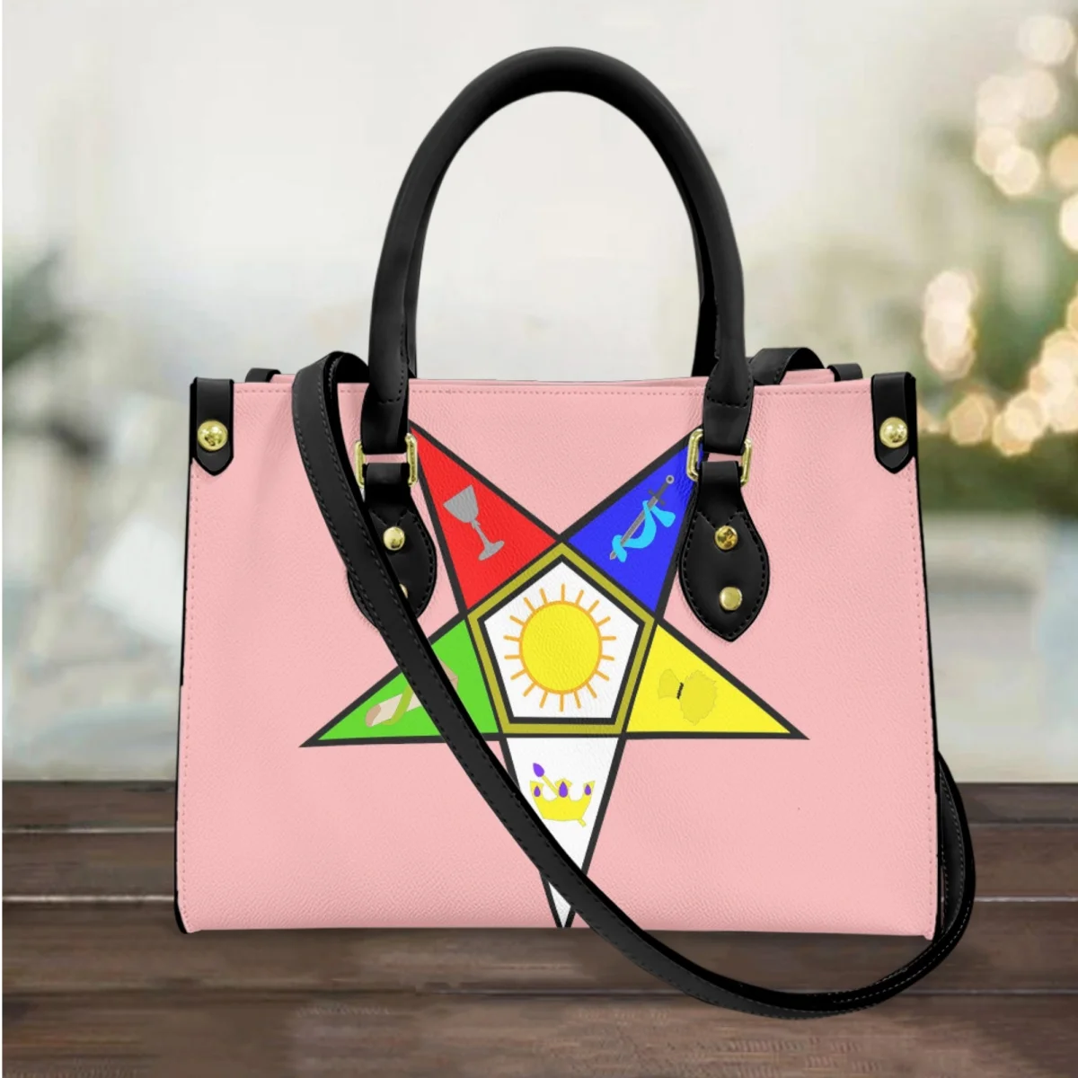 

FORUDESIGNS Ladies Hand Bags Order of The Eastern Star Handbags for Girls Luxury Designer Leather Shoulder Bags Casual