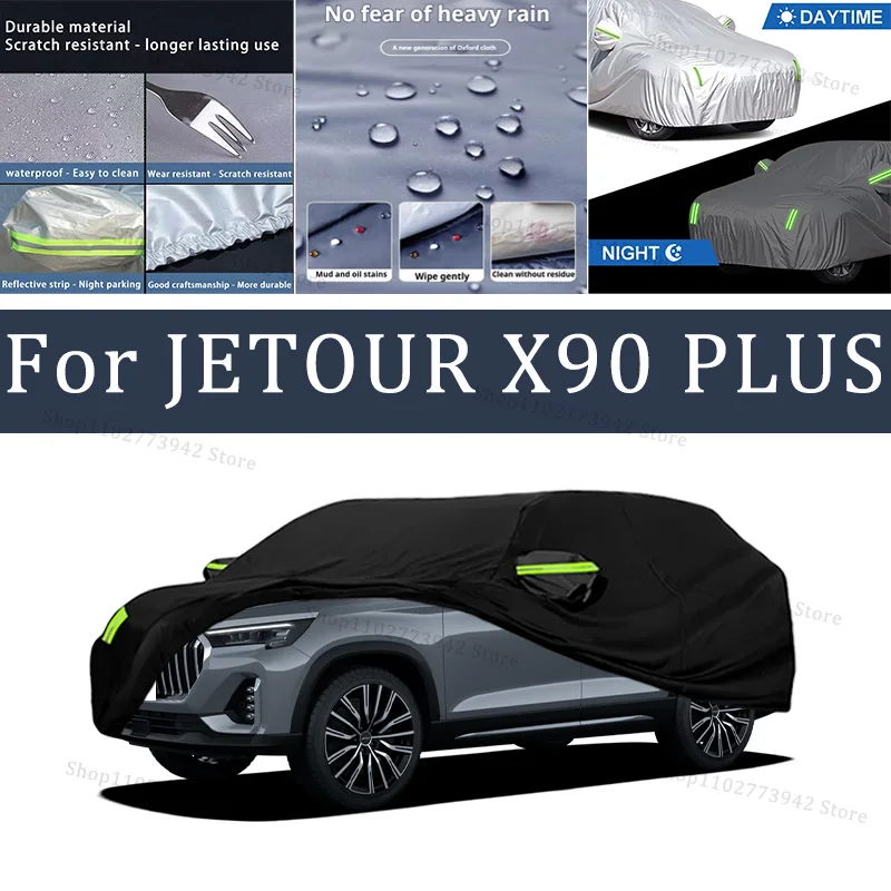 

Автомобильный чехол для JETOUR X90 PLUS, полный чехол, водонепроницаемый солнцезащитный чехол, устойчивый к царапинам автомобильные аксессуары