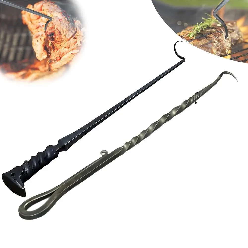 New Stainless Steel BBQ Food Flipper Cooking Grill Accessories Barbecue Turners Hooks Grilling Outdoor Camping Cooking BBQ Grill