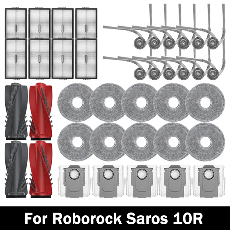 �y�Z�[�����zRoborock Saros 10R ���{�b�g�|���@�A�N�Z�T���[���C���T�C�h�u���V���b�v�z Hepa �t�B���^�[�_�X�g�o�b�O�X�y�A�p�[�c