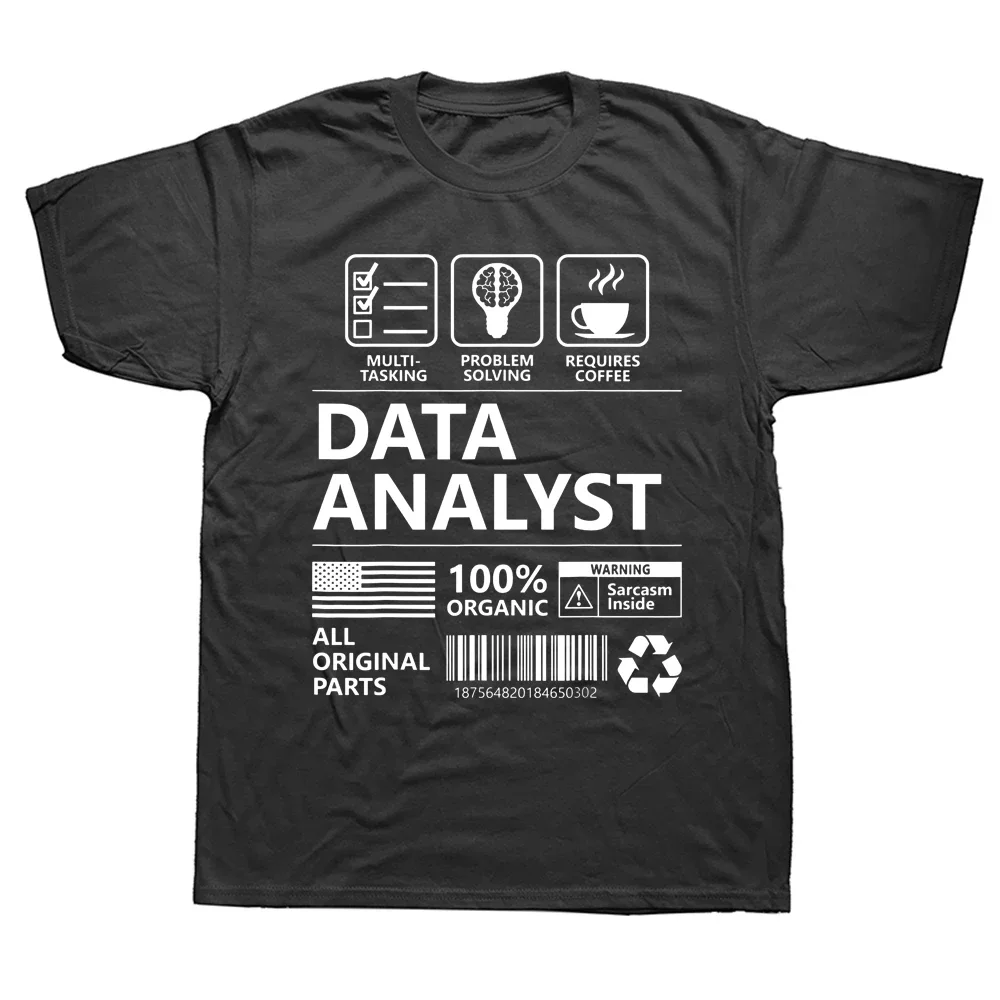 Funny Data Analyst Noun T Shirts Graphic Cotton Streetwear Short Sleeve Birthday Gifts Summer Style T-shirt Mens Clothing