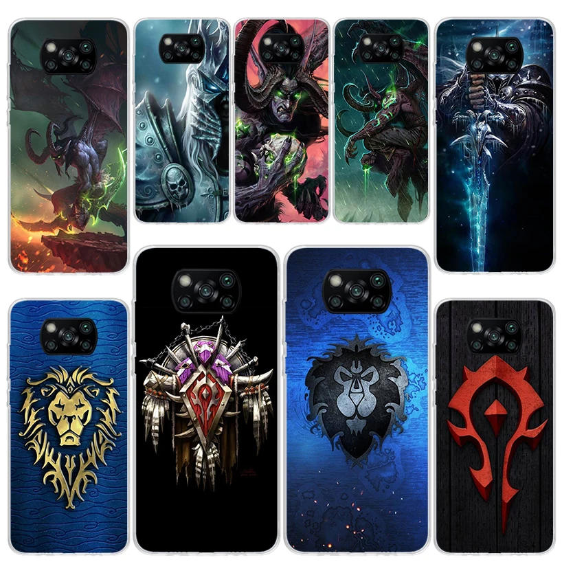 W-World Of W-Warcraft W-Wow Soft Silicone Phone Case For Xiaomi Poco X3 NFC X4 GT X5 X6 F6 F5 Pro F4 F3 F2 F1 M5S M4 M3 M2 5G Co