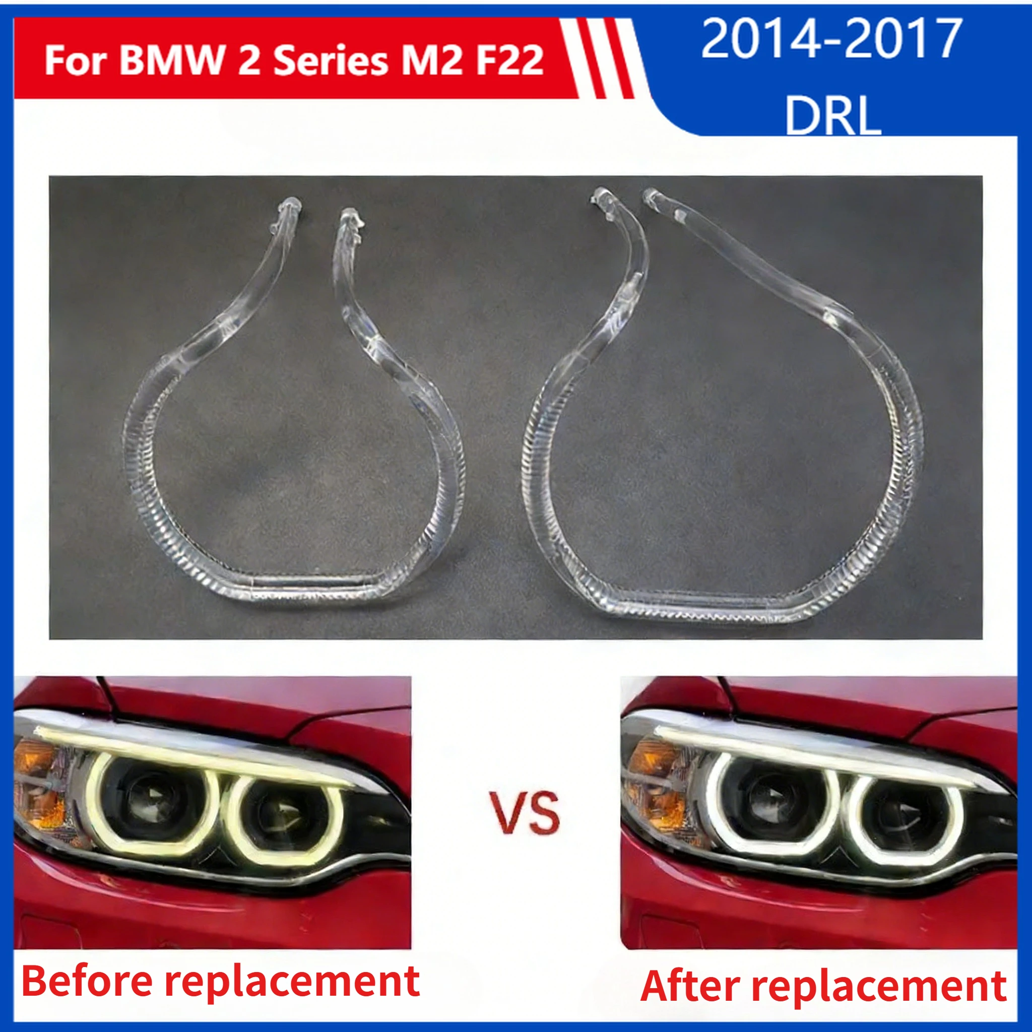 

Модуль балласта фары для BMW 2014-2017 2 серии M2 F22, направляющая полоса ДХО, белые дневные ходовые огни «Ангельские глазки»