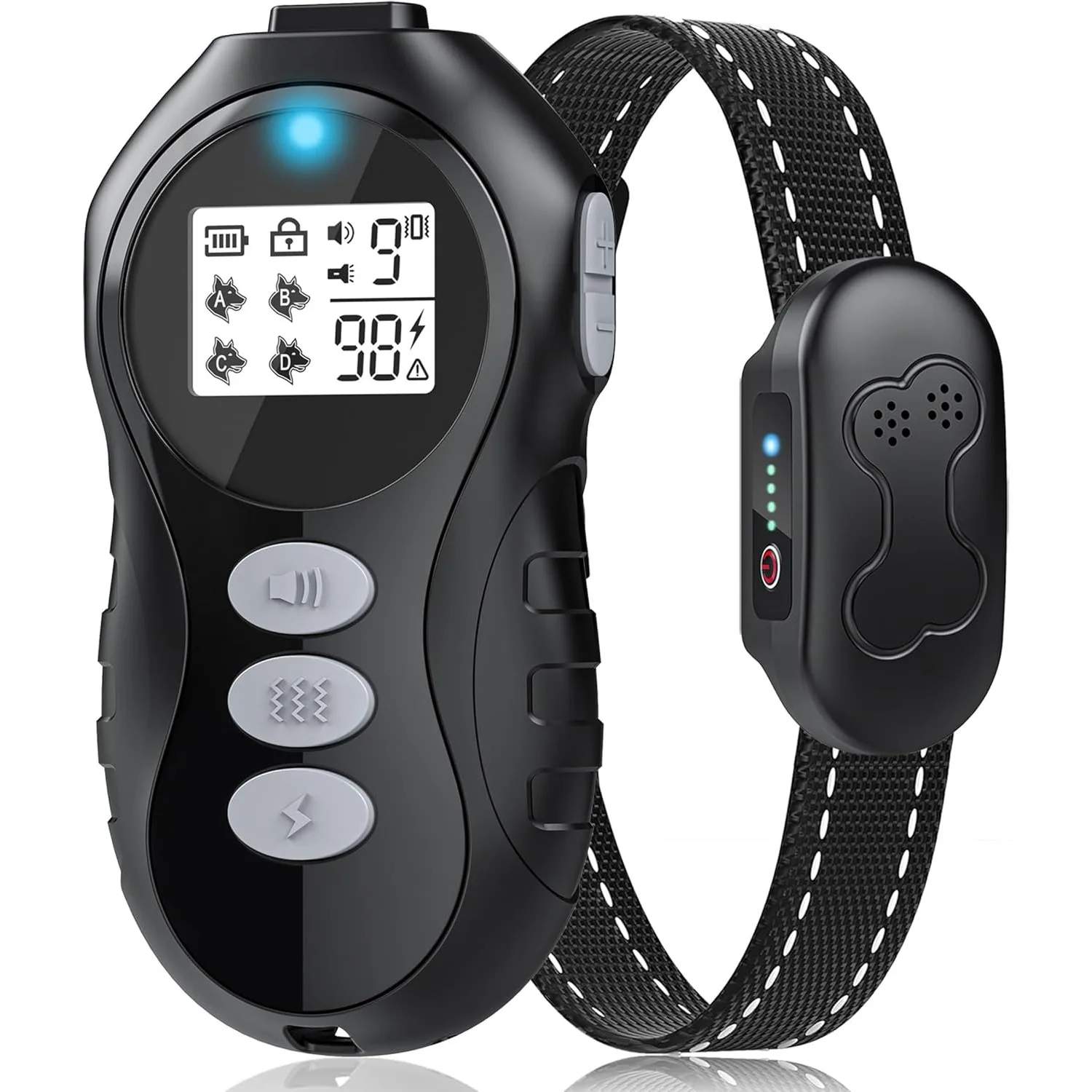 

Dog Shock Collar with Remote Control - Shock Collar, IPX7 Waterproof Dog Training Collar with Beep Vibration Shock Flashlight