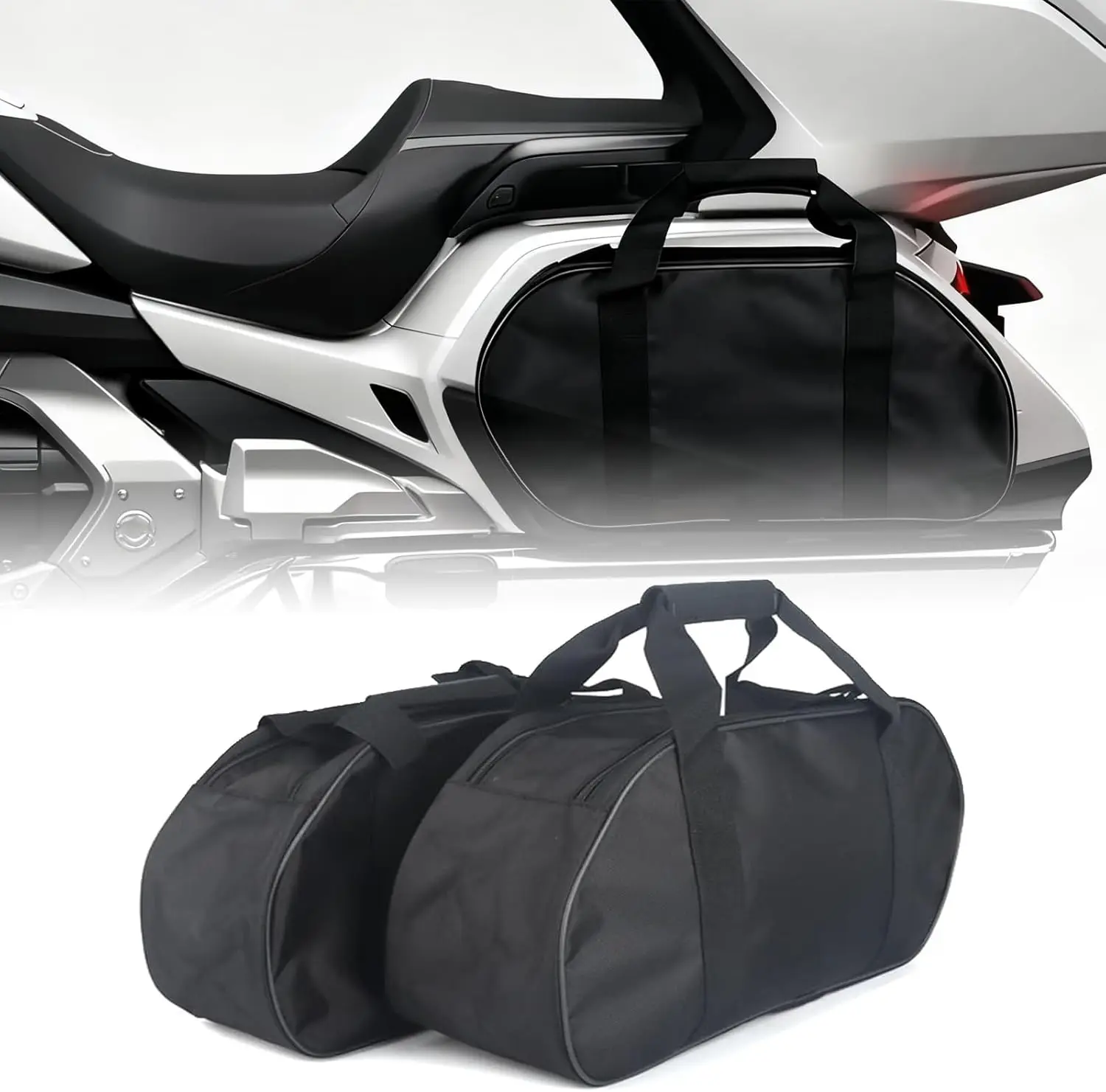 Motorcycle Bag Side Case Inner Bags Luggage Bags Black For Honda Goldwing GL1800 F6B 2018 2019 2020 2021 2022- 2024 Handles Bag