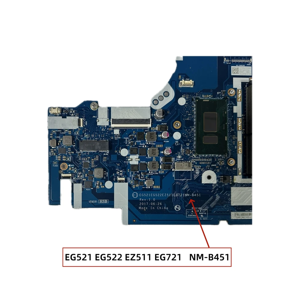 Placa-mãe para laptop Lenovo Ideapad 330-15IKB 330-17IKB, com CPU
