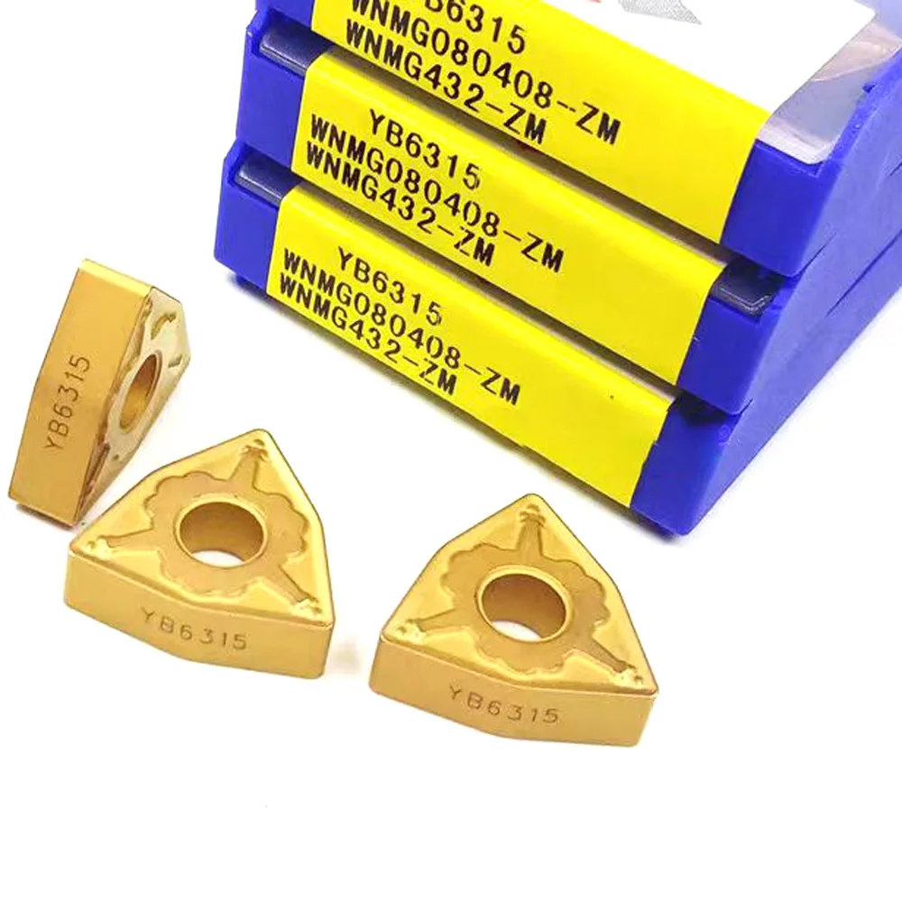 العلامة التجارية الأصلية CNC تحول أداة WNMG080412-ZM WNMG080404-ZM WNMG080408-ZM YB6315 مخرطة لآلة قطع المعادن إدراج