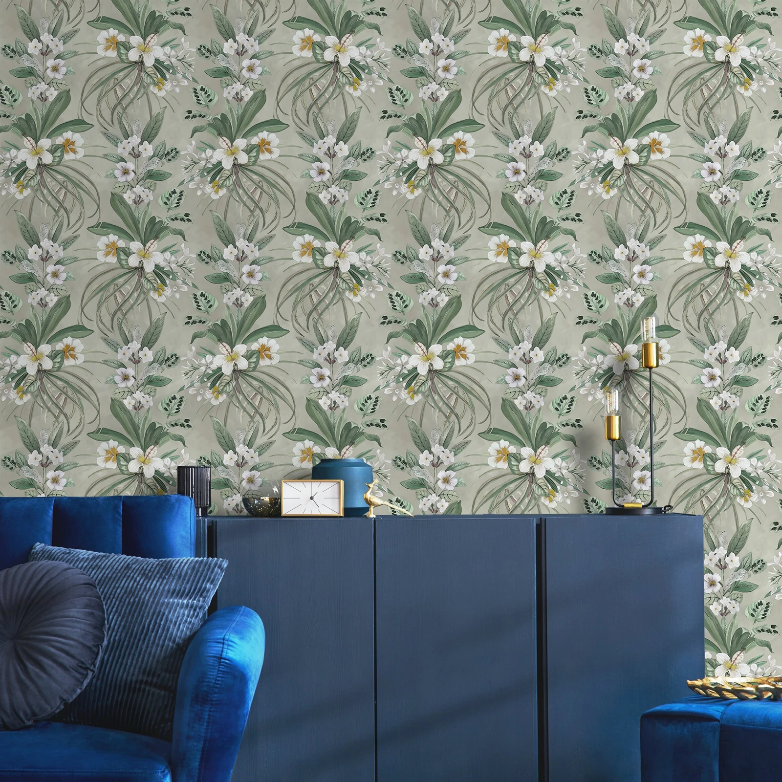 

Самоклеящиеся обои с тропическими цветочными рисунками, обои со свежей зелени и белыми цветами, домашний декор, обои для ванной комнаты с природой, БЕСПЛАТНО ПВХ