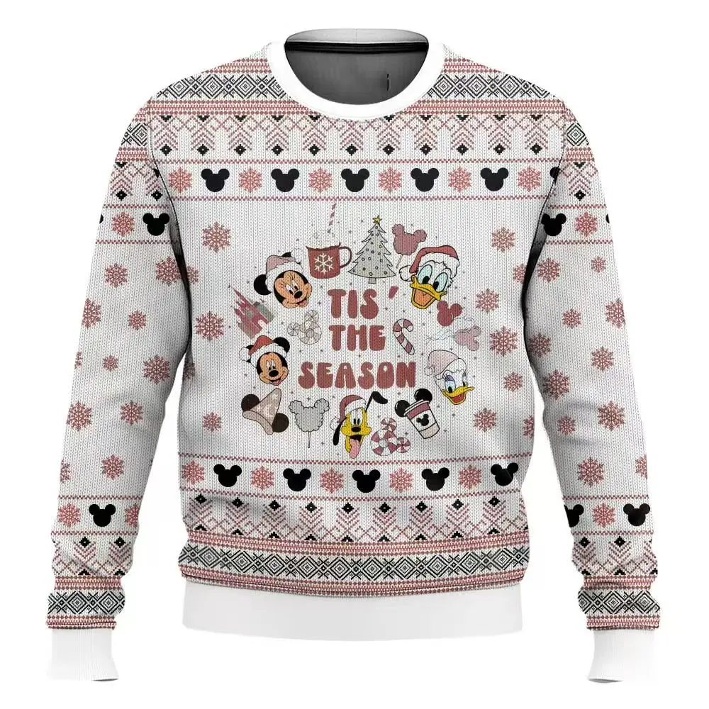 جديد المرأة الشتاء البلوز البلوز مع ديزني ميكي دونالد داك وبلوتو "تيس الموسم" طباعة موضة الشارع نمط هوديي