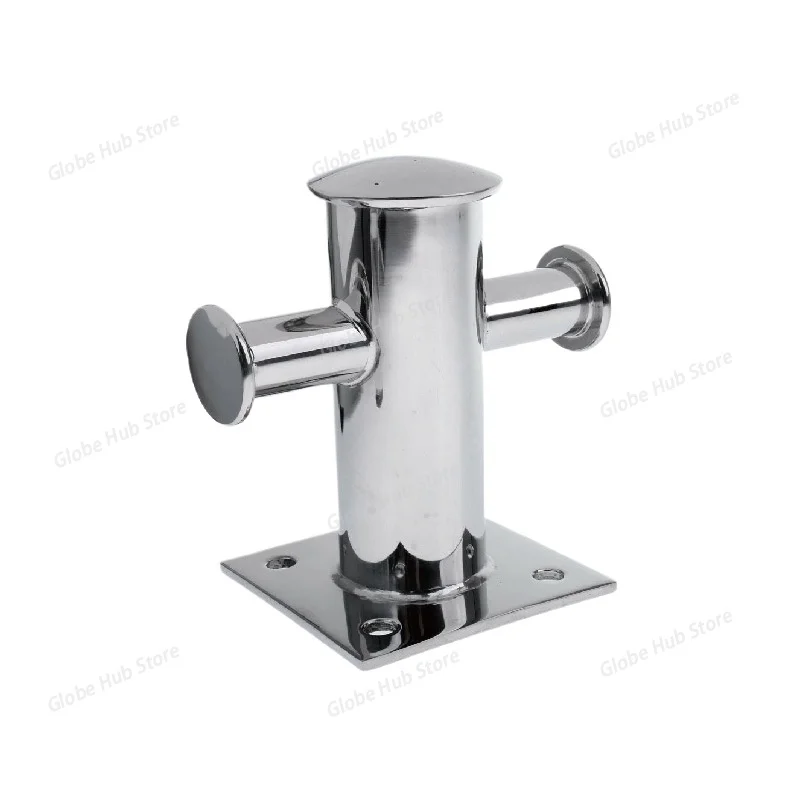 

120*120 High-Quality Welded Pipe Stainless Steel Single Cross Bollard - Marine Yacht Hardware Accessories