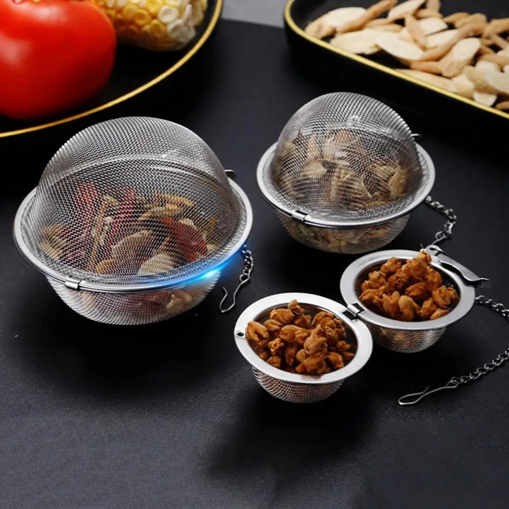 

Tea Infuser Stainless Steel Seasoning Ball Durable Tea Spice Strainer Ball for Loose Leaf Tea And Spices Kitchen Tool