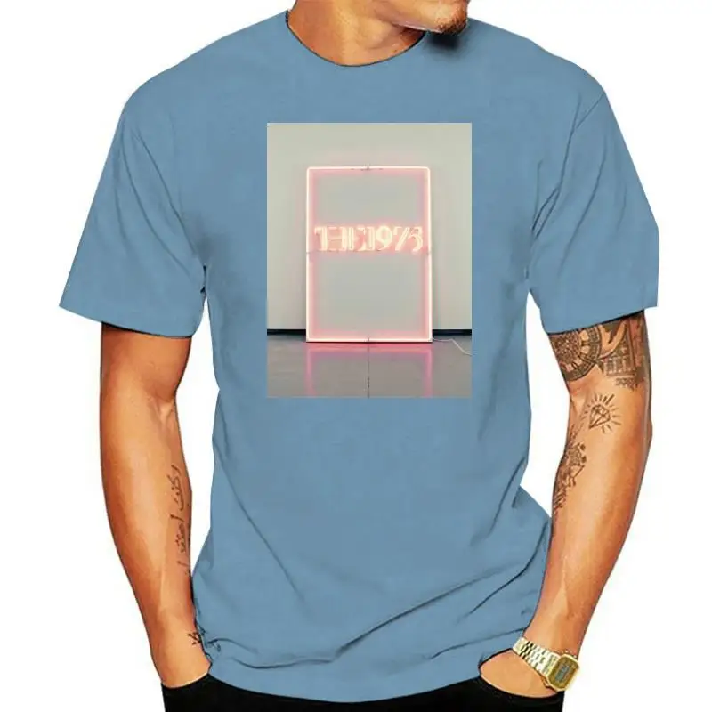 The 1975 Neon Sign Fall Tour 2022 White T-Shirt New Official Band Merch Cotton Tee Shirt Custom Print