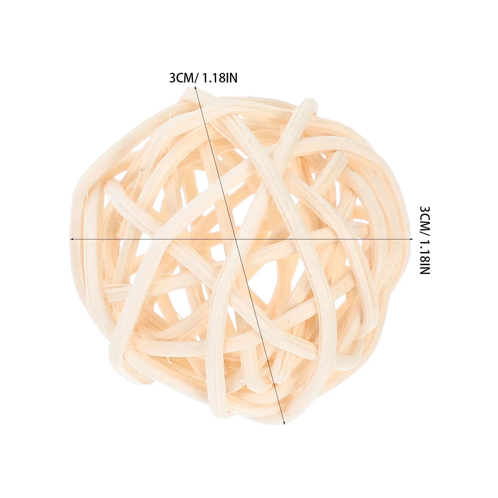 ريفي كرات الكرمة الخشبية 30 قطعة الروائح كرة من السلال ديكور لعيد الميلاد المنزل حفلة الخوص الحلي هدايا الحرفية الطبيعية #3