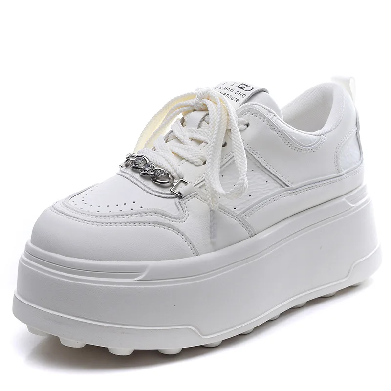 

5cm Skate Shoes Cow Suede Genuine Leather Ethnic Vulcanize Board Soft Flats Autumn Loafers Comfy Spring Breathable Women