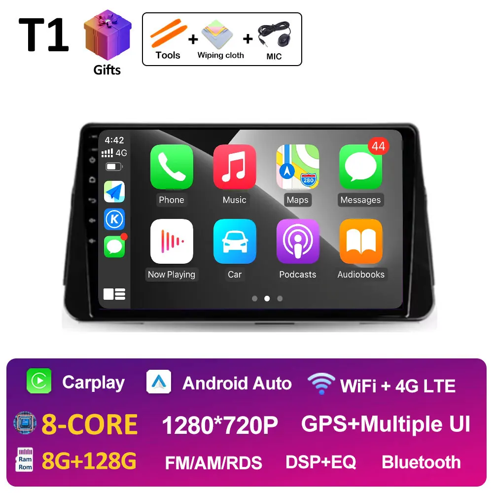 Android 14 Draadloze Carplay Auto voor NISSAN MICRA KICKS 2017 2018 2019 Autoradio Multimedia Videospeler 4G Navigatie GPS BT