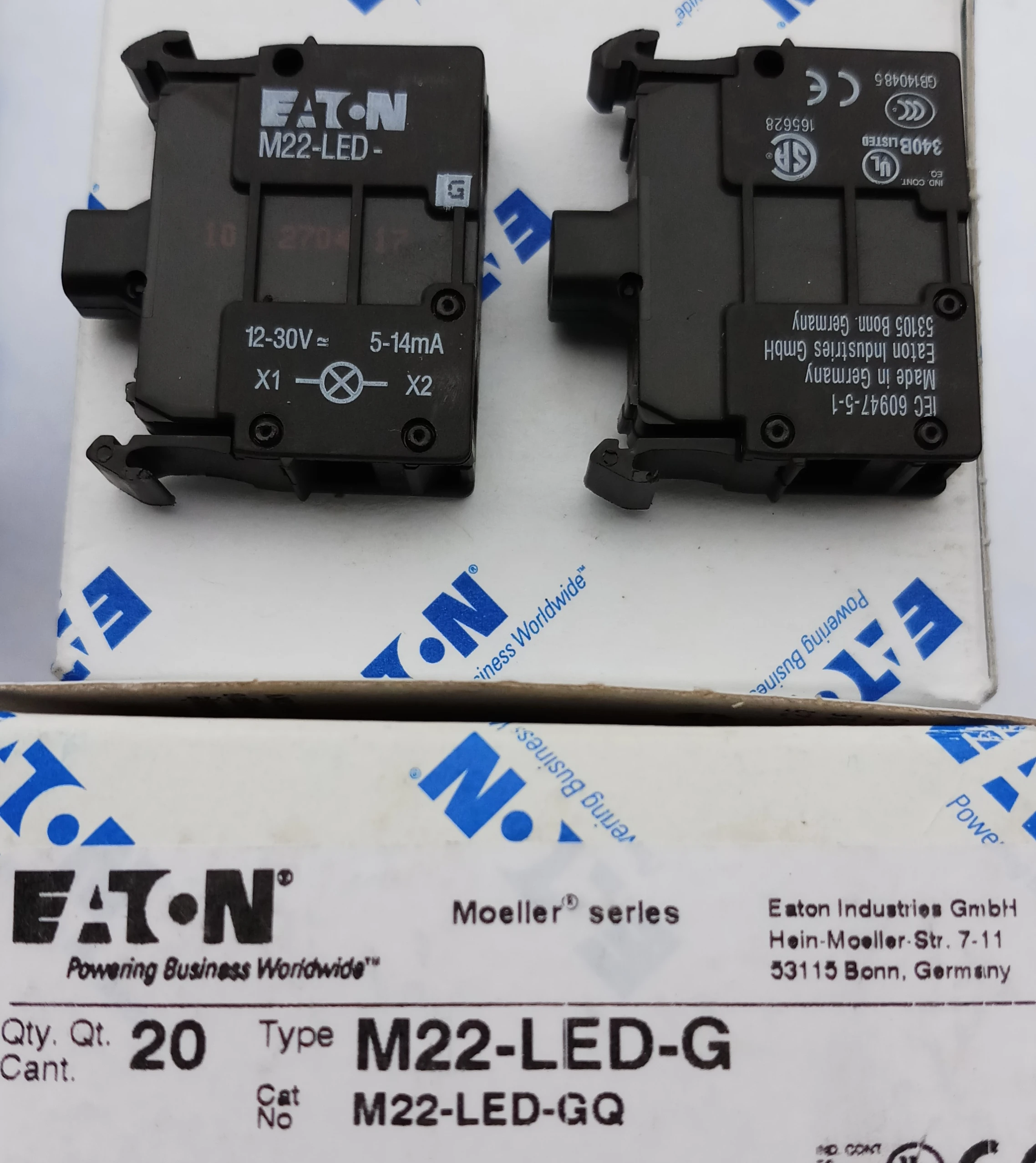 

5PCS New Original EATON Sensor M22-LED-W M22-LED-G M22-LED-R M22-LED-B