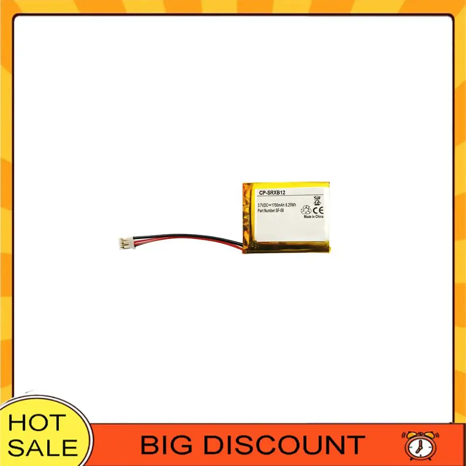 Bateria de alto desempenho SF-08 para caixas de som Bluetooth Sony SRS-XB10 e SRS-XB12, 1700mAh.