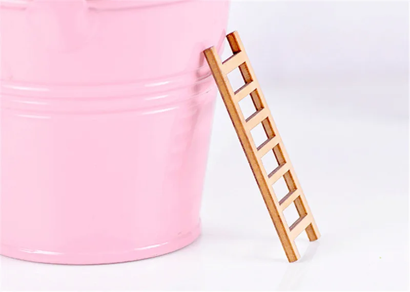 5 قطعة مصغرة سلم خشبي حديقة حلية المشهد الصغير DIY بها بنفسك الحرفية البستنة لوازم جديد اكسسوارات المنزل الديكور