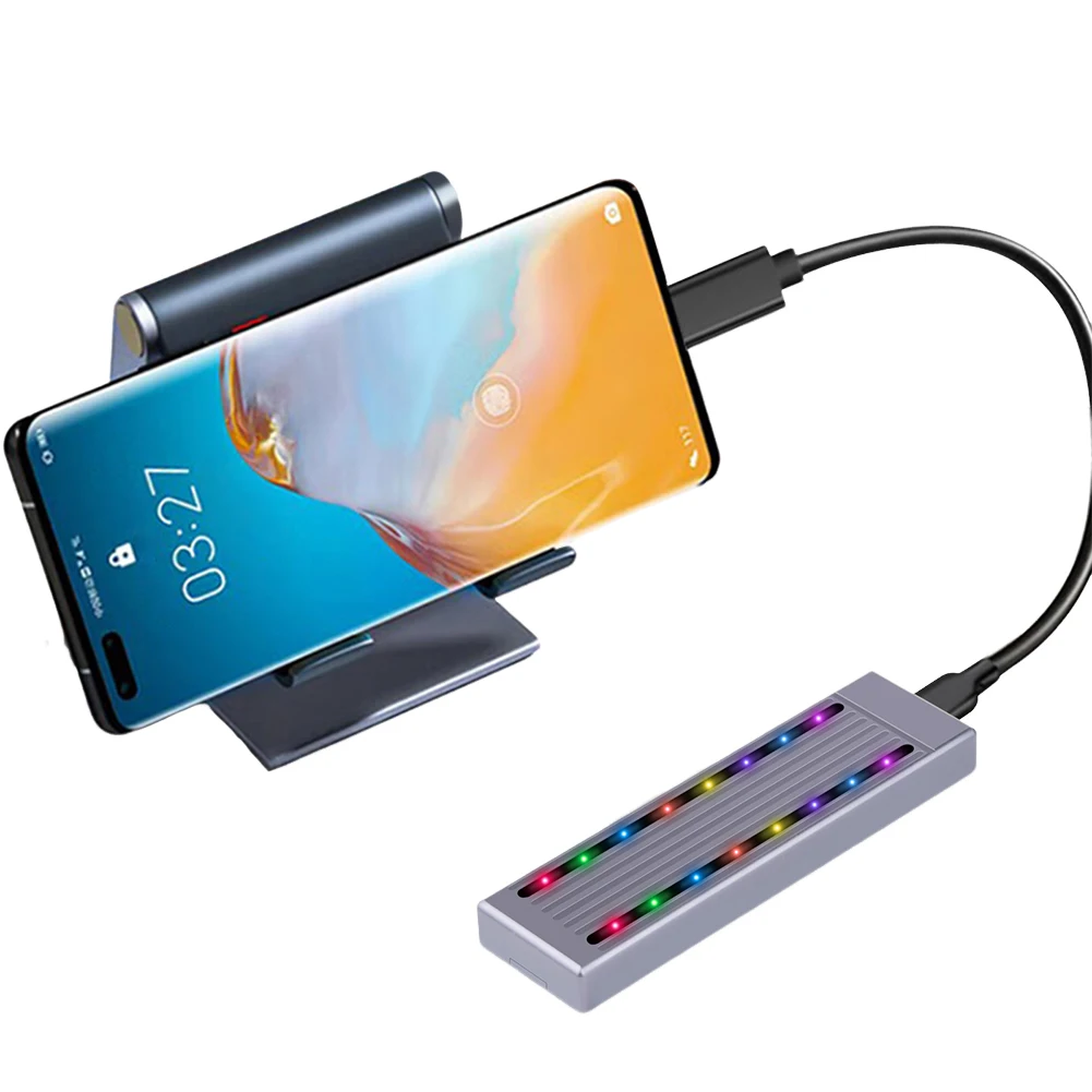 Adaptador de carcasa SSD M.2 NVME/NGFF/Dual protocolo unidad de estado sólido carcasa externa SSD para SSD 2230/2242/2260/2280