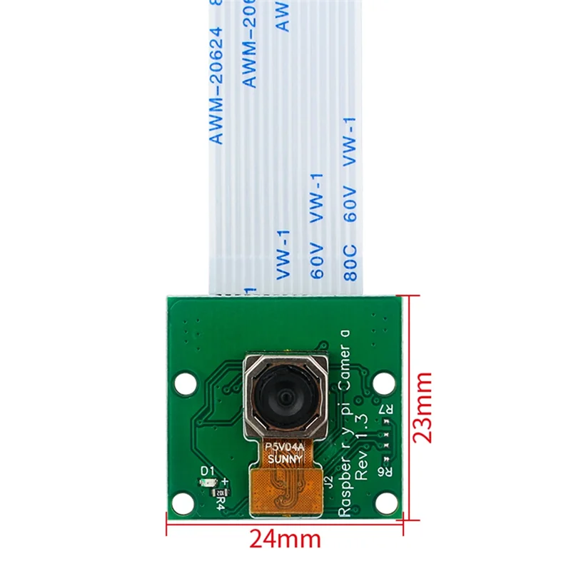 

Модуль камеры OV5647 5 МП для Raspberry Pi 4B 3B+ 3B 2B, 120 ° Угол обзора, выход 1080P 720P
