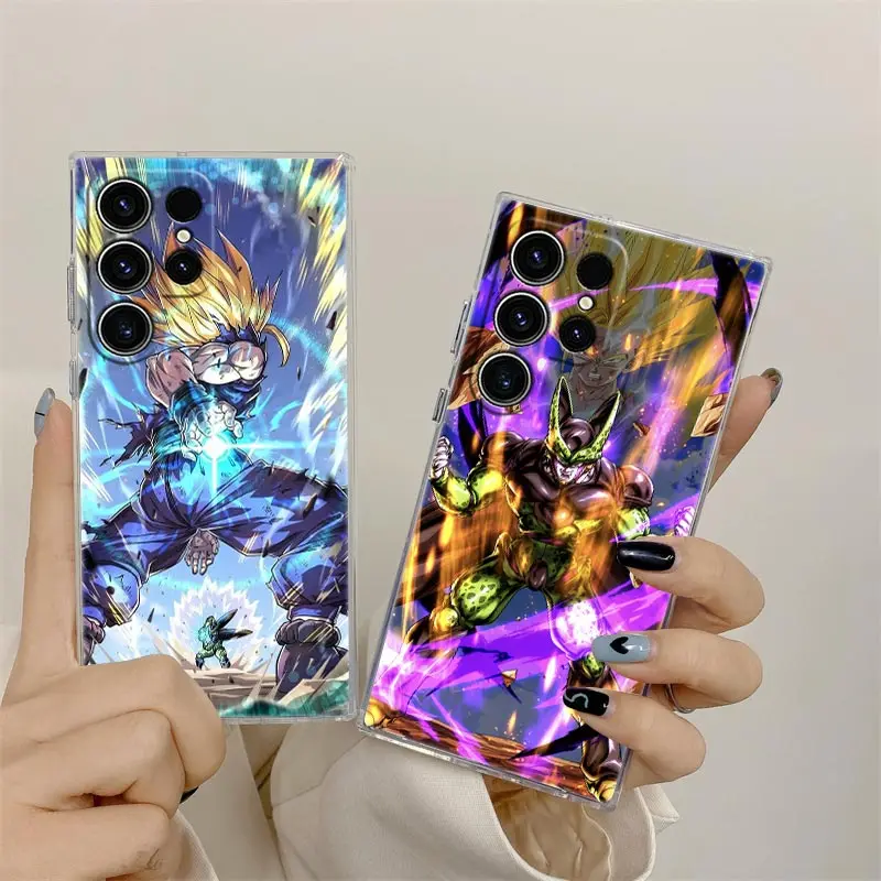 

Dragons Balls Cell Anime S26 Ultra Case Coque For Samsung Galaxy S25 S26 S24 S23 Ultra S22 S20 Plus S21 FE A57 Clear Phone Cover